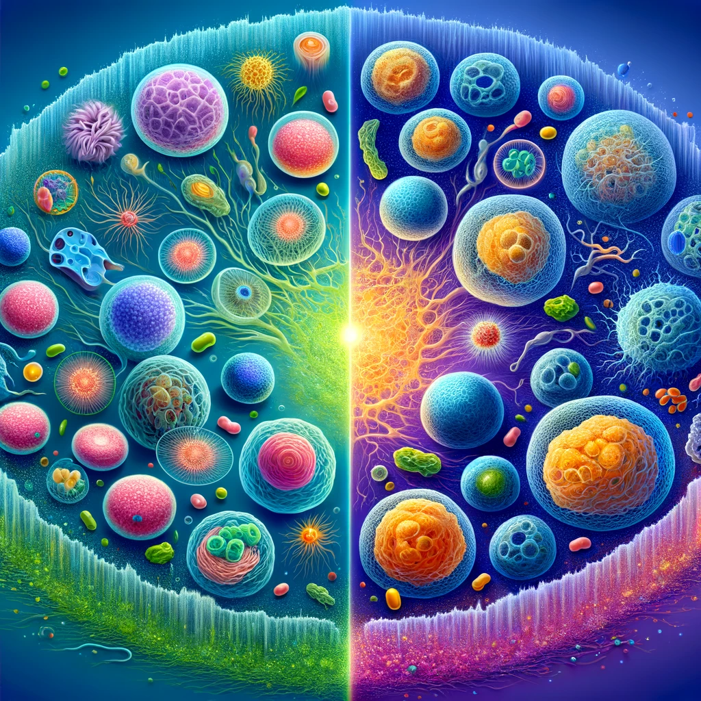 Visual representation of cellular aging